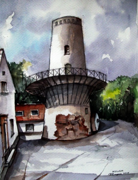 Old mill of Mullem (East-Flanders)