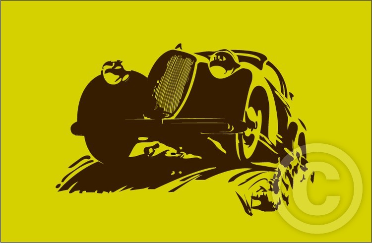 GREEN BACK GROUND CAR