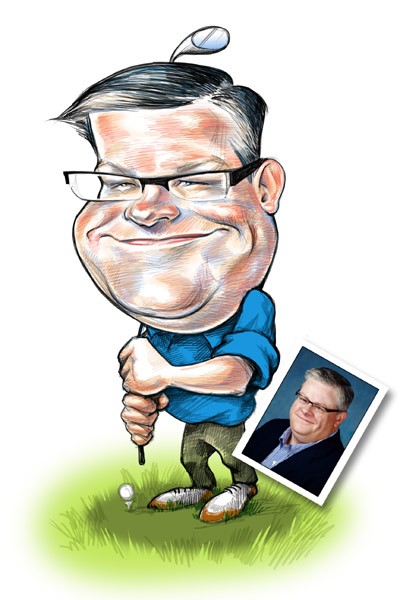 Golfer caricature