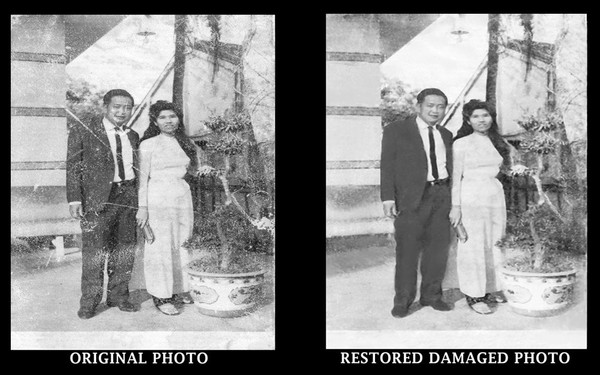 Black and White Restored Photo