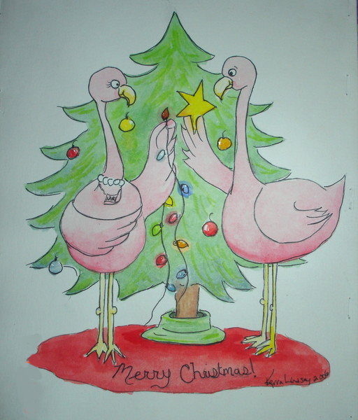 Flamingo Christmas