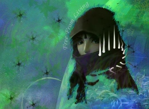 The masked girl