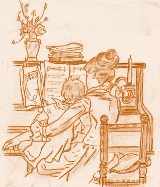 Mother and Son at the Piano