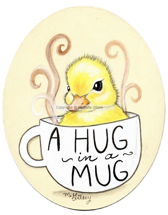 A hug in a mug baby duck 