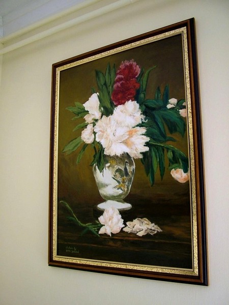 The vase with peonies (after Manet's painting)