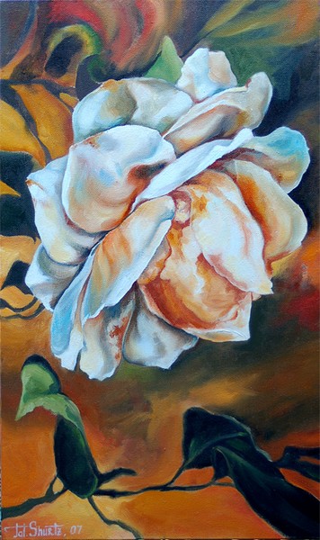 White Wiltered Camelia
