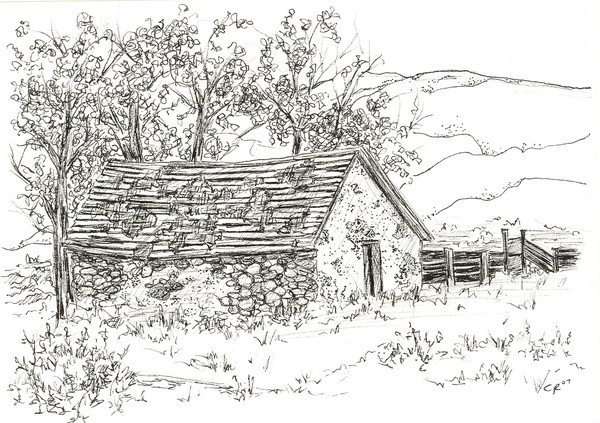 Nevada Ghost Town Rock House
