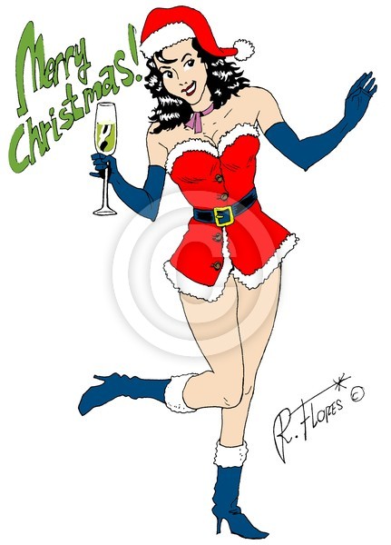 Santa´s little helper toasting for New Year!