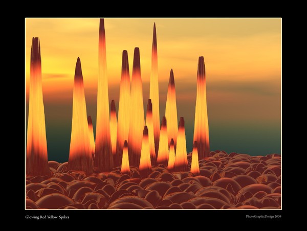 Glowing Red Yellow Spikes