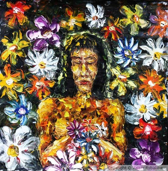 painting Mother Nature 2 - retro oil painting