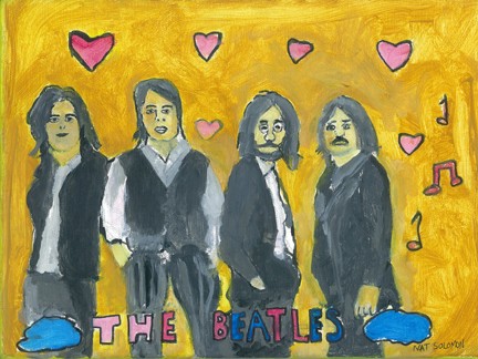 The Beatles Original painting Acrylic on canvas9 x