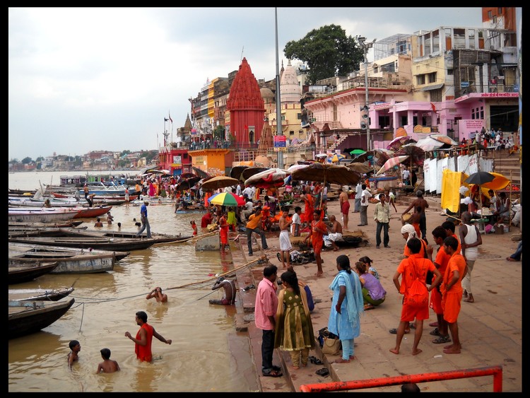 Bathing scene at Ganges ..Varanasi