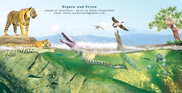 tigers and crocs