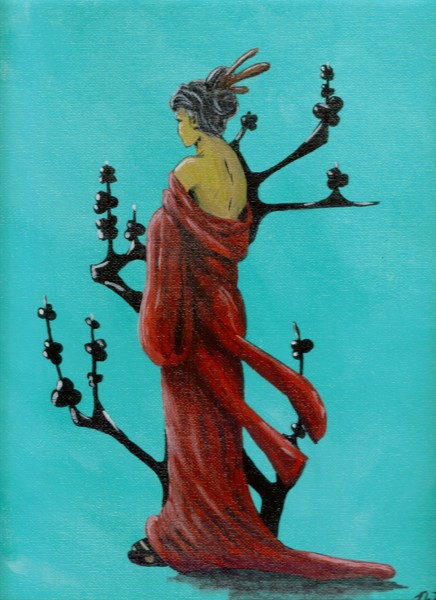 lady in red