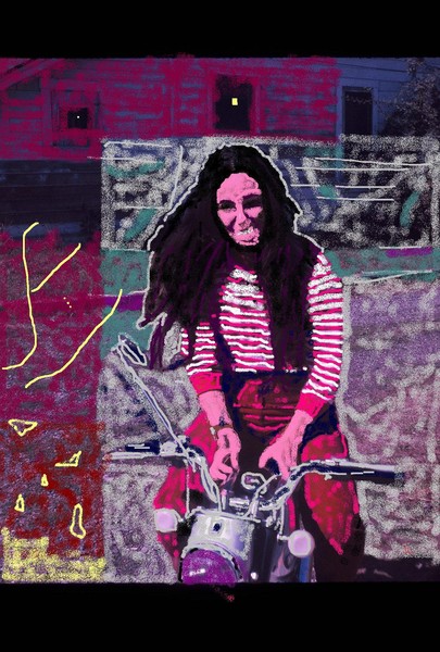 girl on motorcycle