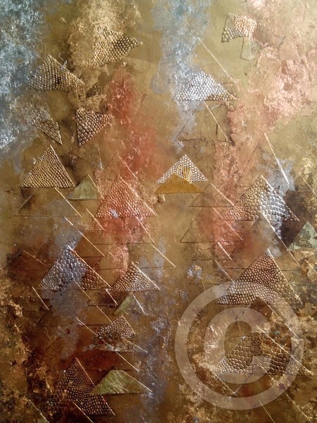 Eroded triangles on paper
