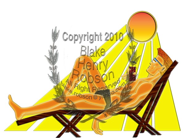 Man Getting a Sun Tan