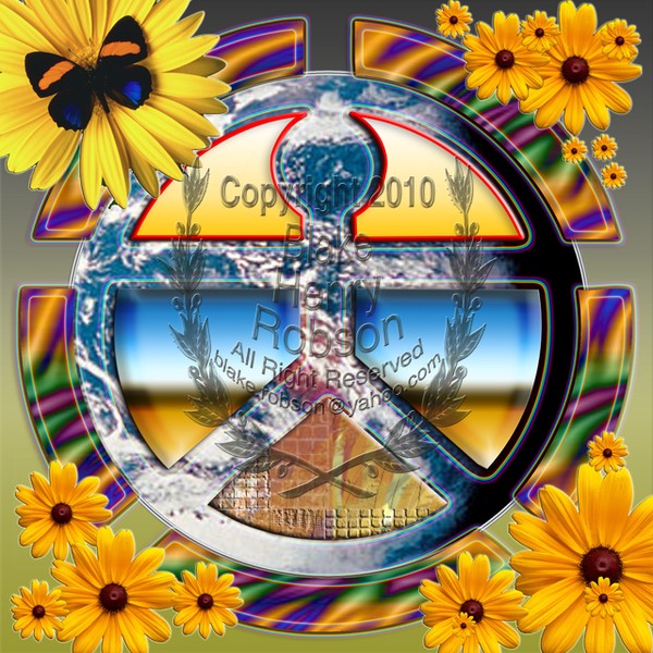 Earth image flowers & butterfly art c