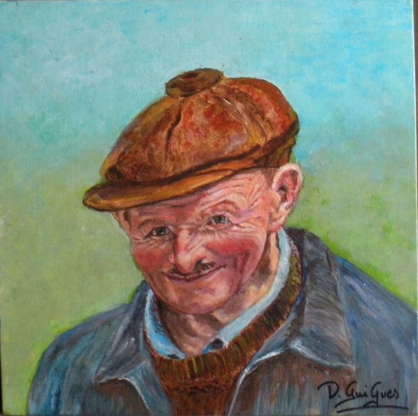 old and happy french farmer