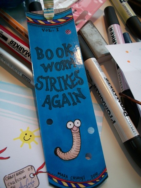 Bookworm bookmark