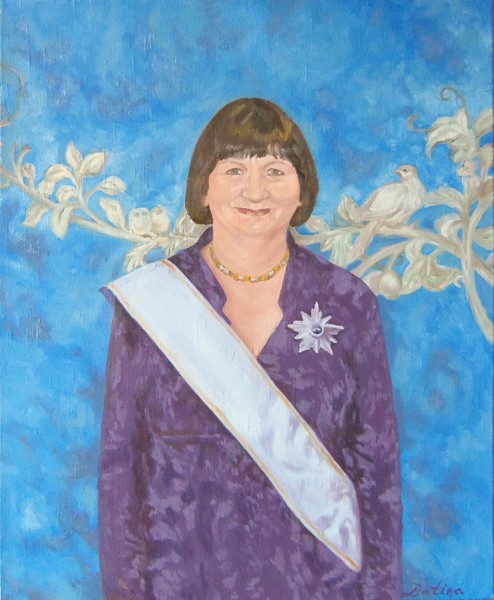 Lady with a Blue Ribbon