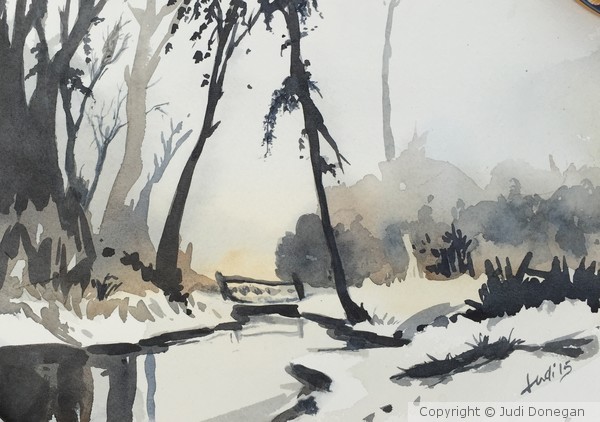 Misty Norfolk Watercolour