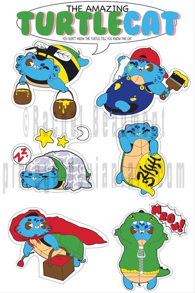 The Amazing Turtlecat Sticker's