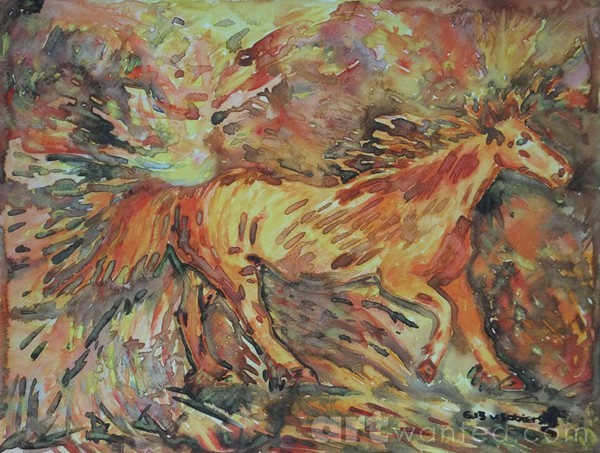 Sunset horse