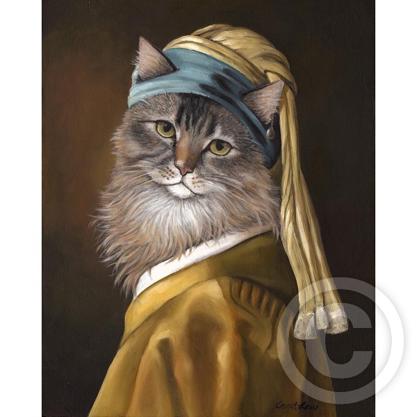 Cat With A Pearl Earring