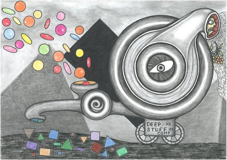 Geometricos, illustration amateur, outsider art, fantasy story
