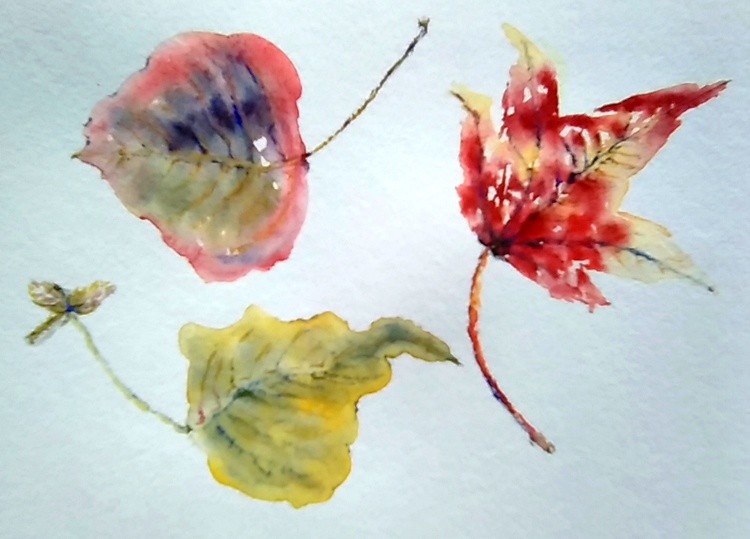 Autumn Leaves Watercolor