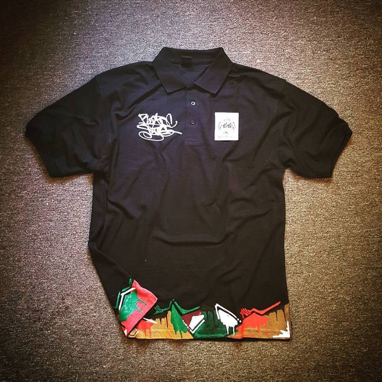 Acrylic on 100% cotton polo - BayRoc