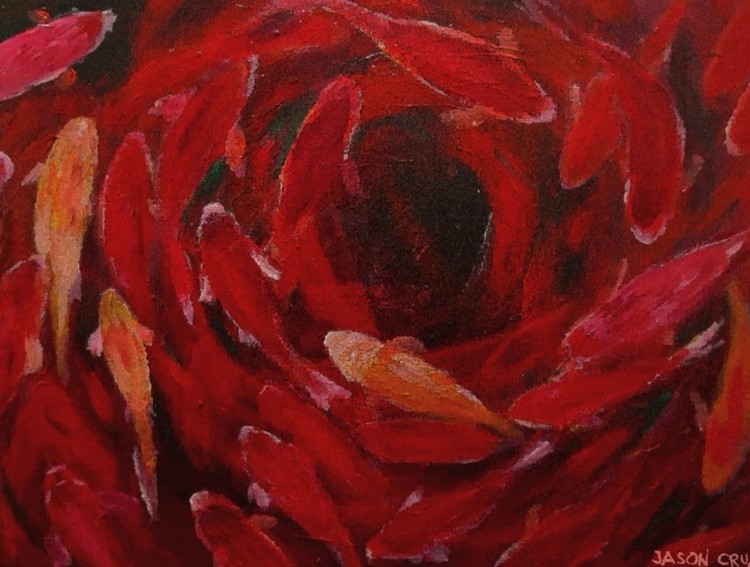Koi fish- abstract1