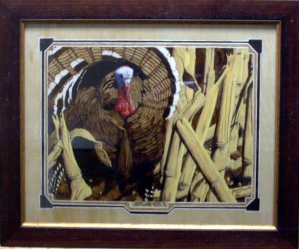 framed burnt long beard
