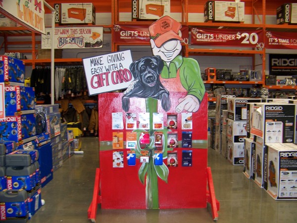 home depot card stand