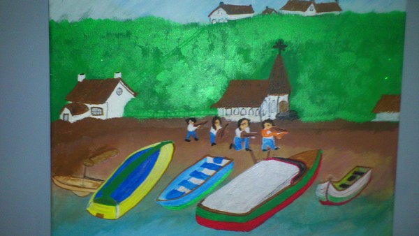 musicians on the beach