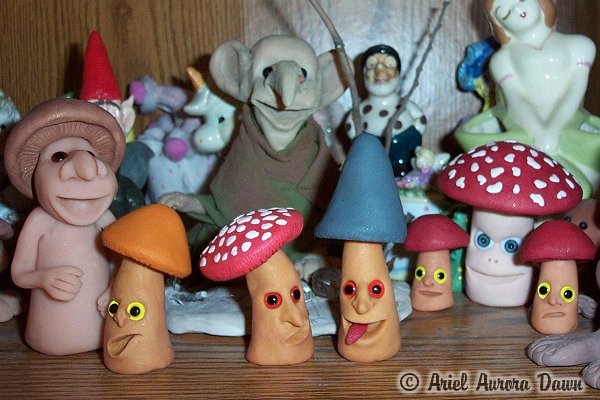 Mushroom Men Sculptures 2