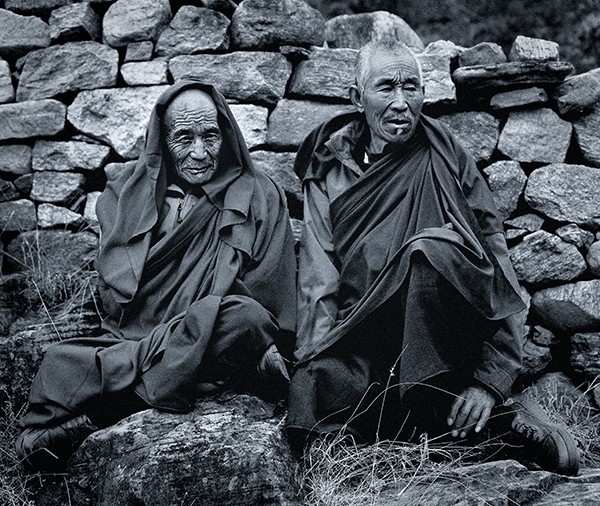 Elder Monks At Day 2 of Paro Festival