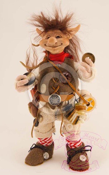 Goblin Art Doll with Buttons