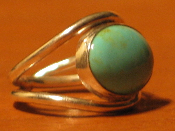 Sterling Silver & Chinese Turquoise Ring