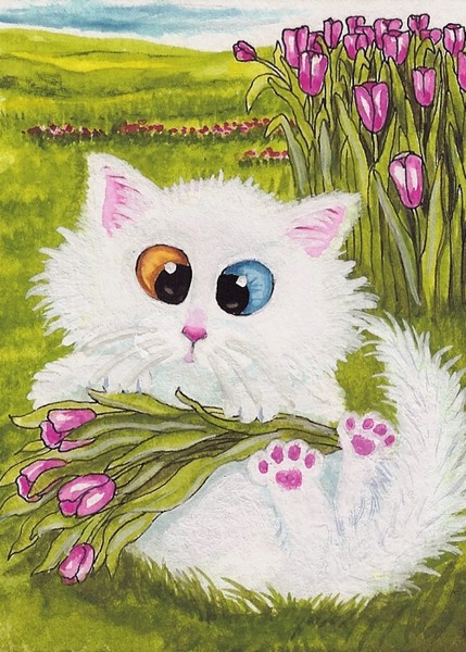 Tippy Toes in Tulips