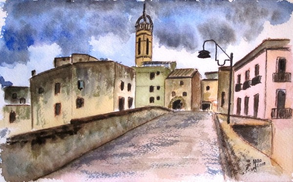 La Bisbal from Pont Vell