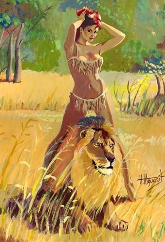 Lion/girl