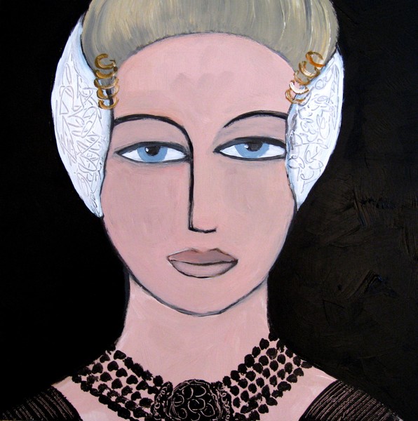 Girl from Walcheren wearing mourning clothes