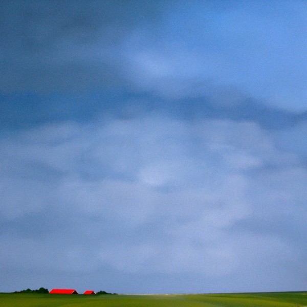 Red roofs, green fields