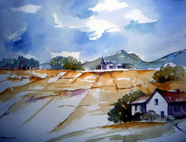 Up to the village