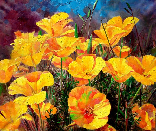 Yellow poppy by Li Bo | ArtWanted.com