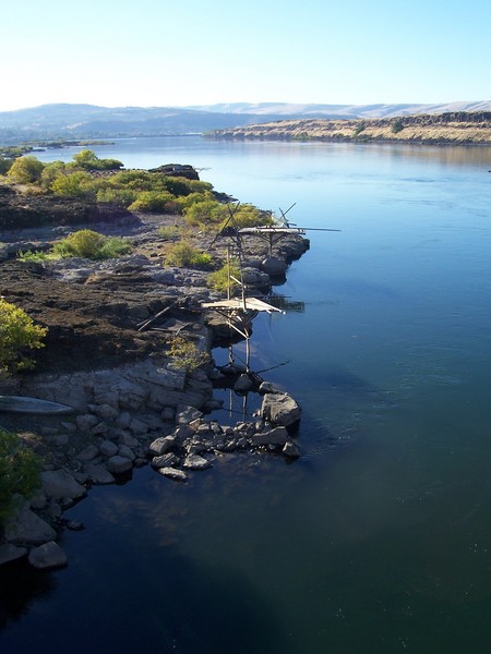 Indian Fishing Scaffold...The Dalles, Oregon