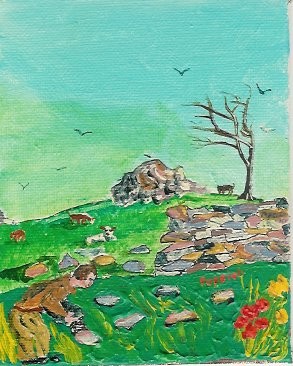 Building a  Drystone Wall.