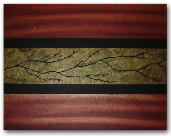 Asian Influence Burgundy
